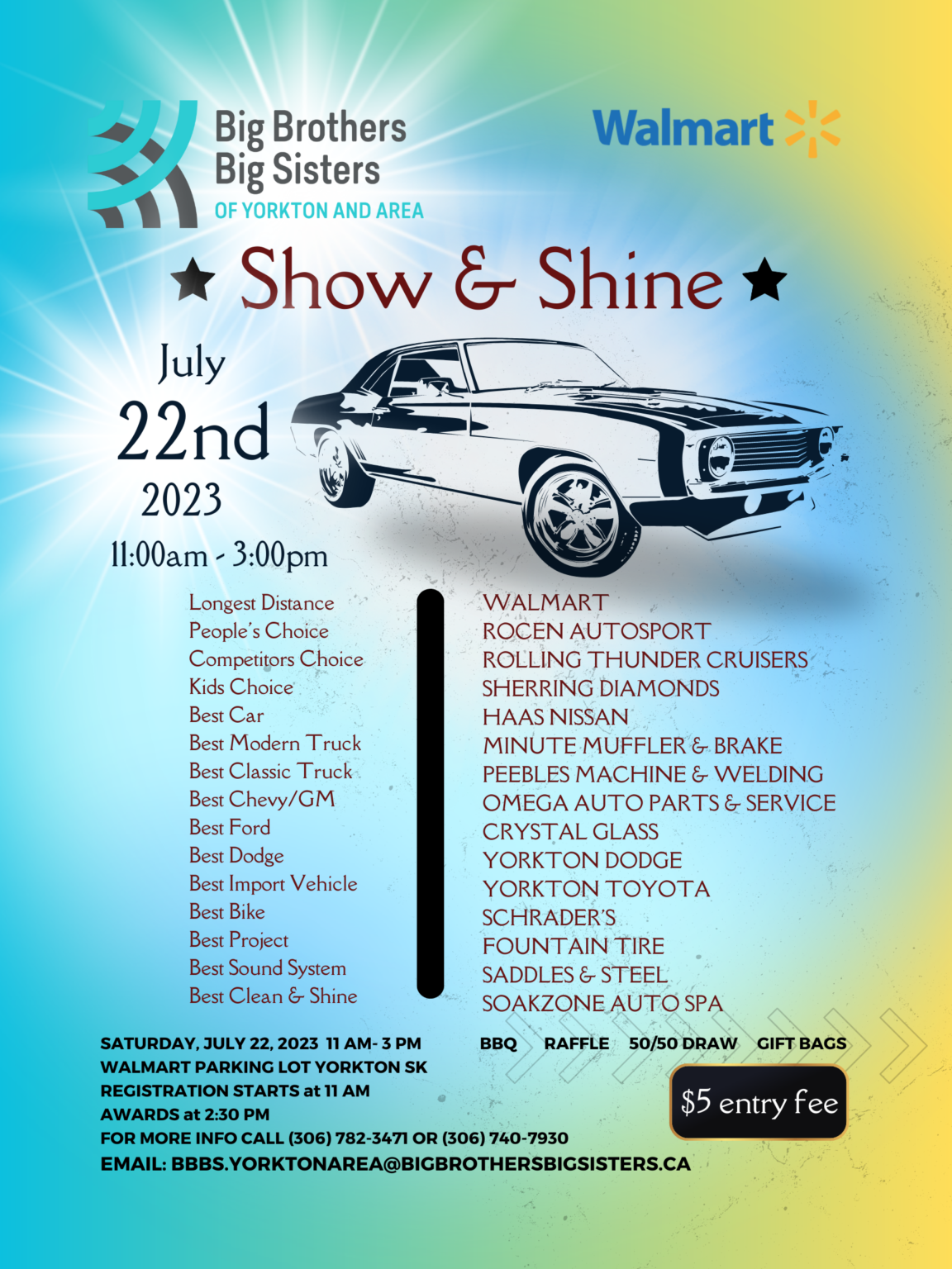 Show N Shine 2023 Big Brothers Big Sisters of Yorkton and Area Inc.